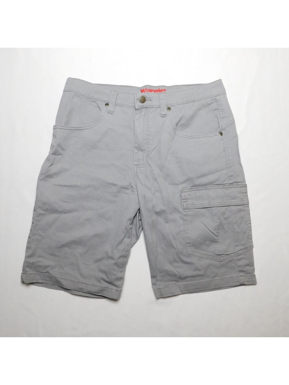 Wasp Wrangler Rugged Wear Cargo Shorts Mens 30 Gray Stretch Cotton Blend Flat Fr